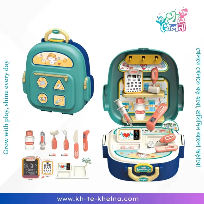 2-in-1 Mini Backpack Role Play Doctor Kit for Kids