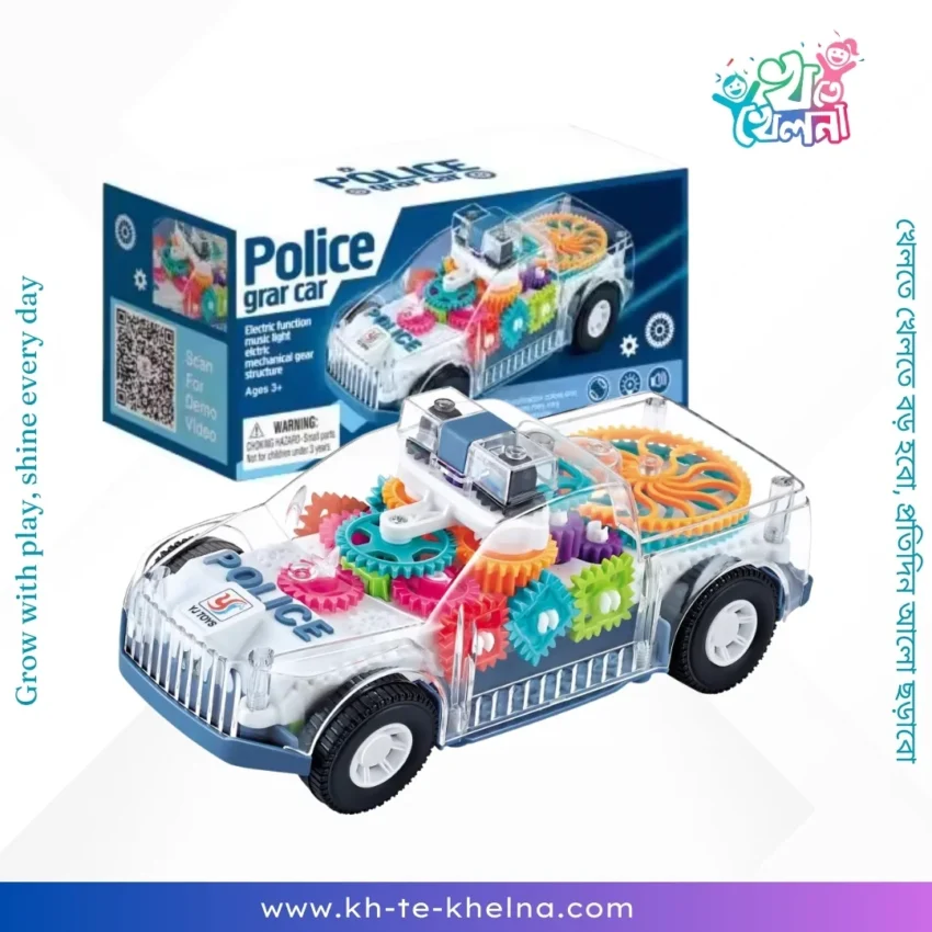 Transparent Universal Concept Police Gear Car with Light & Music